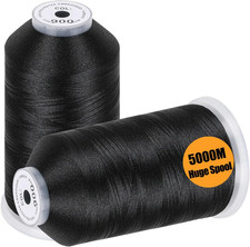- 2 Huge Spools 5000M Each Polyester Embroidery Machine Thread 40WT for Commerci