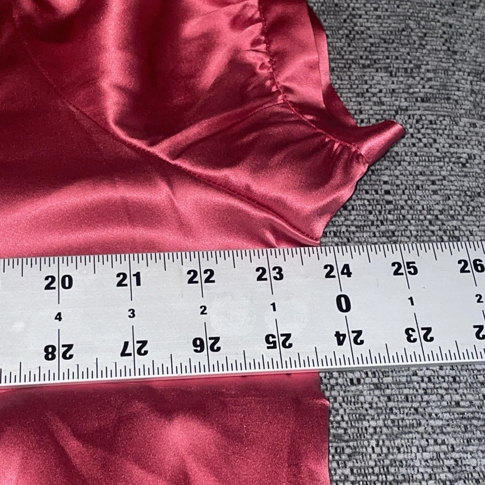 Blusa Alfani Mujer 20W Rosa Mezcla Seda Abotonada Dinero Antiguo Sofisticado Top Foto 4 de 4