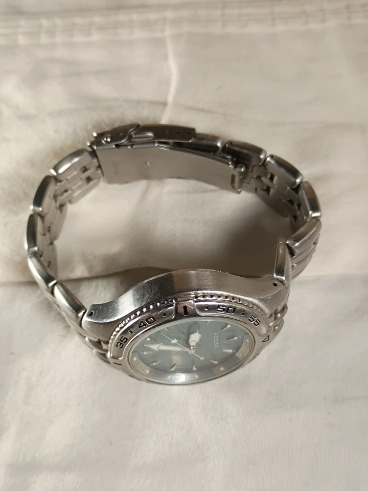 Reloj Pulsera Hombre Fossil AM-3713 Baterías Nuevas Mantiene el Tiempo Perfecto. Esfera azul Foto 3 de 4