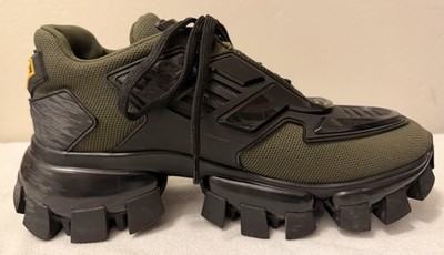 Prada Cloudburst Thunder Sneakers Khaki - Size : 7½ Men' Shoes.