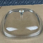 Pyrex P-12-C Corning Ware GLASS DOME LID ONLY 10 1/4"  for Square Casserole Dish