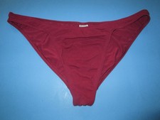 VTG Men's DEEP RED Low-Rise Tanga Bikini PANTIES Underwear by BODYAWARE L 36-38