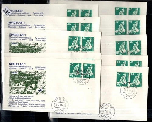 @ GERMANY 1983 - 10 FDC - SPACE