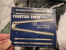 Vintage Frontier Forge Nut Cracker Set Picks  Original Box J204A Christmas 