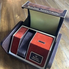Vintage Mens Bulova Accutron Watch Box Spaceview Astronaut Asymmetrical Others