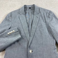 J.Crew Ludlow Blazer Mens 34S Grey Somelos Stretch Cotton Slim Fit Suit Jacket
