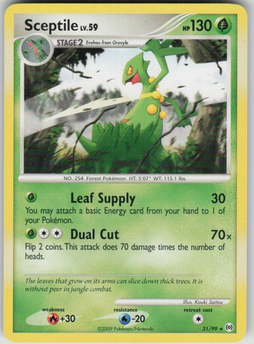 Pokemon TCG Sceptile (31) Rare Arceus 31/99