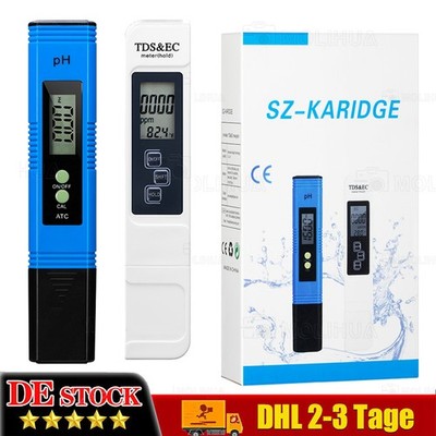 Digital Tester PH+TDS EC Wassertest Meter Messgerät Leitwertmessgerät 0-9990ppm