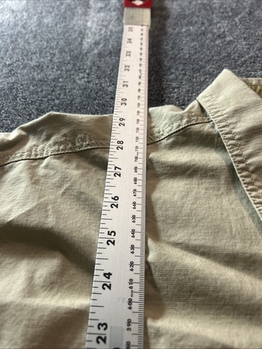 Eddie Bauer Shirt Mens Large Beige Ripstop Button Up Short Sleeve Safari - Picture 4 of 7