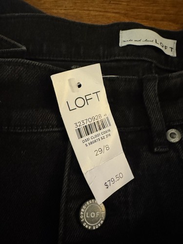 Loft "The Skinny" Neu mit Etikett Größe 8/29 einfarbig schwarz Knopfleiste einfarbig schwarz Jeans - Bild 3 von 6