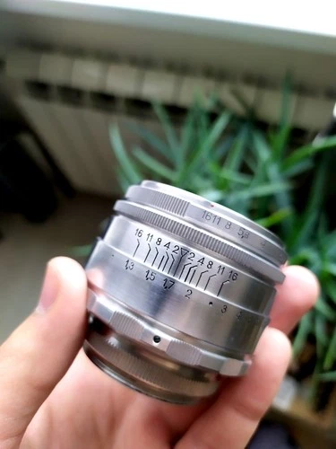 ⭐ SILVER Helios 44-2 (f/2, 58mm). Serviced. Bokeh portrait soviet lens M42