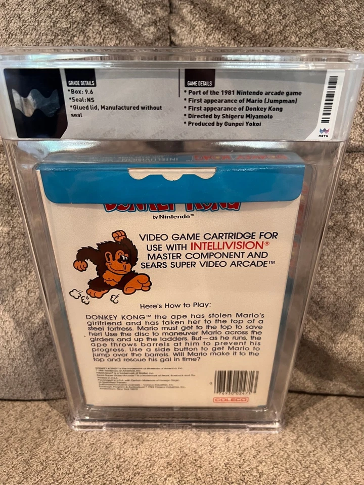 DONKEY KONG INTELLIVISION WATA GRADED 9.6 GEM 1982 BLUE BOX FACTORY SEALED NEW - Image 3 of 4