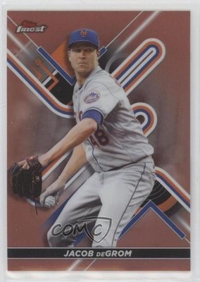 2022 Topps Finest Rose Gold Refractor 42/75 Jacob deGrom #70 10yf
