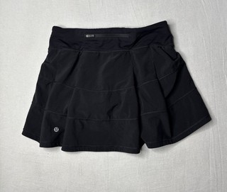 Lululemon Pace Rival Skirt Womens Size 4 Skort Black Athletic