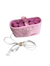 Conair Hot Rollers Travel Set 10 Piece Pink Hair Curls Waves Portable Beauty