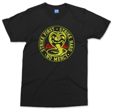Cobra Kai T-shirt Karate Kid Inspired Retro Tv MMA Top GYM Martial Arts Gift Tee