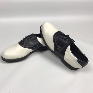 FootJoy Men's 7.5 F-Js steel spike Golf shoes Black White size 7 1/2 M 58610 | eBay