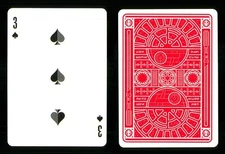 Playing card Star Wars Dark Side Red - 3 of Spades ZT 24