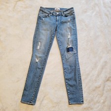 Paige Jeans Womens Size 27 Verdugo Ultra Skinny Distressed Stetch Blue Denim USA