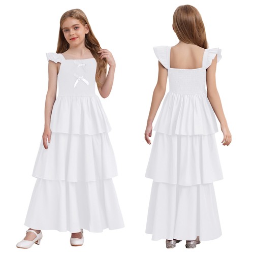 Girls Maxi Dress Vintage Charm Party Dress Ankle Length Sweet Cute Casual Gown - Picture 36 of 71