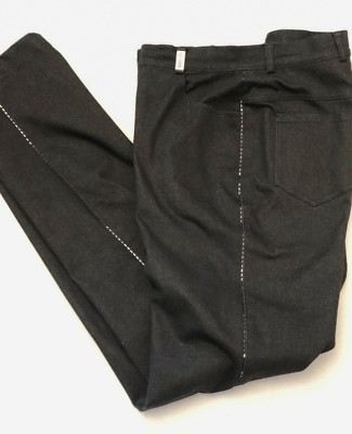 St John Sport Black Jeans Pants Sparkle Beaded Sides Branded  display picture 3