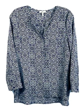 JOIE Women's Silk Top Size XS Purple, White, Multicolor