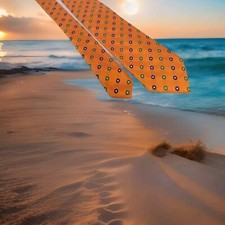 Altea Milano Tie Men's Geometric Pattern Silk Necktie Made in Italy Repp 58 x 3