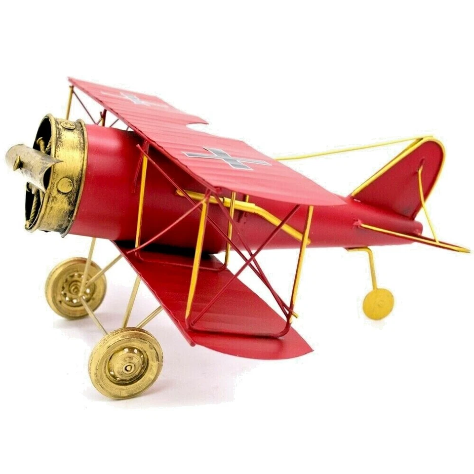 Estatua de avión hecha a mano de metal escultura estatuilla mesa decoración del hogar arte Foto 2 de 4