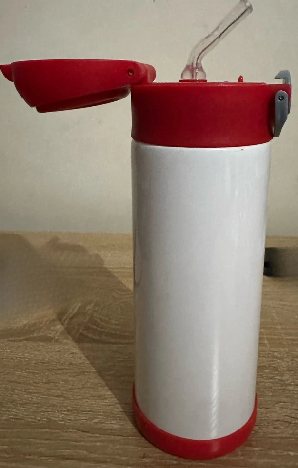 Taza para sorber Hogg 12 OZ sublimación roja y blanca Foto 3 de 4