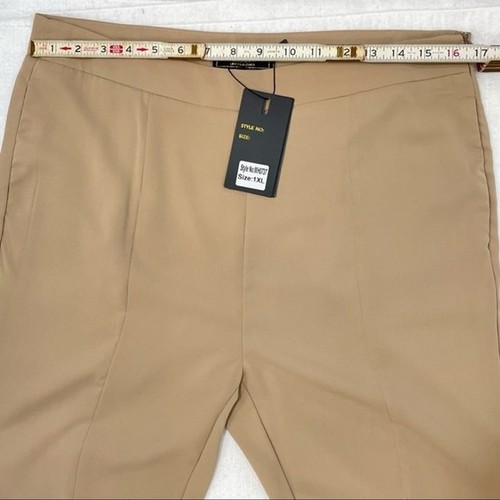 NWT L & B Wide Leg Bell Bottom Slacks Side Zipper Lightweight pockets Y2K XL - Picture 12 of 12