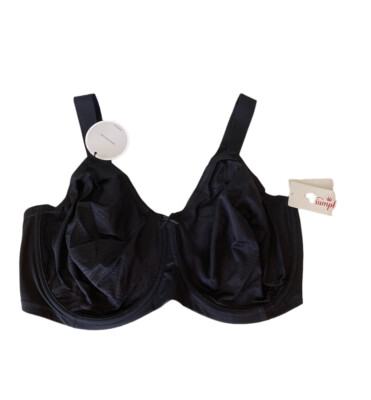 Triumph Solid Black Underwire Essential Minimizer Unlined Bra Size 42DDD