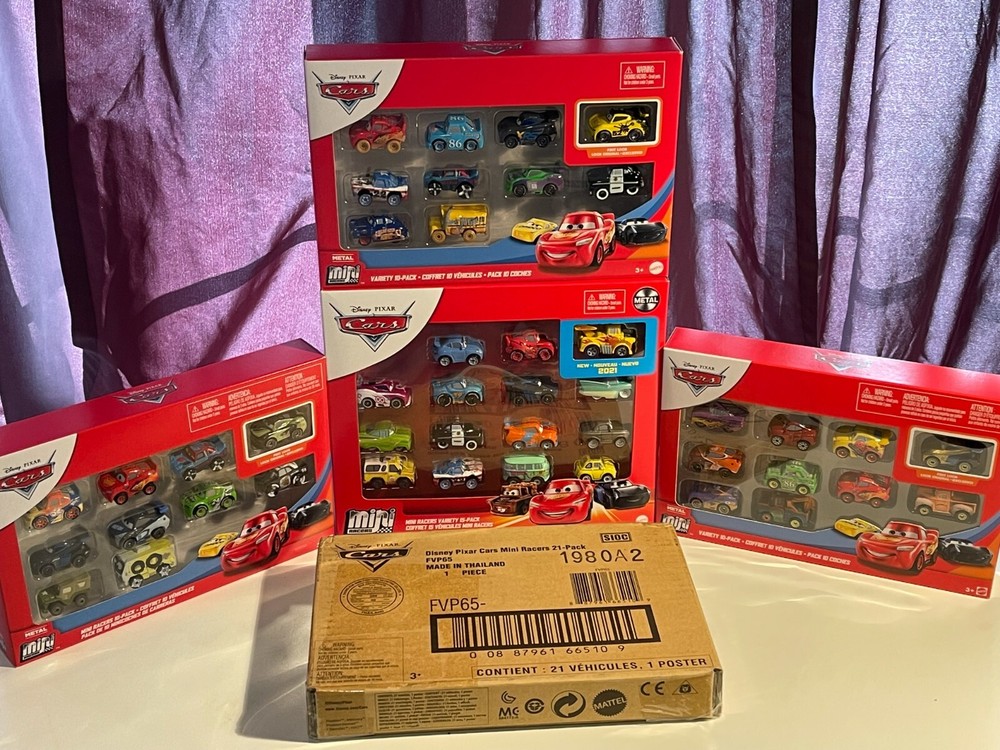 DISNEY CARS MINI RACER 15 PACK HOTROD MATER 2021 VARIETY LOT OF 66 CARS*SHIPS WW