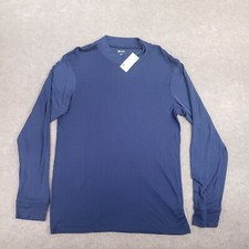 Haggar Dress Womens Large Blue Shirt Dress Short Basic Long Sleeve
