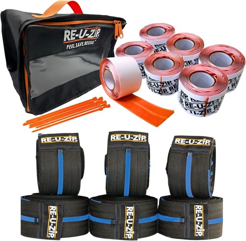 Heavy-Duty Reusable Dust Barrier Zipper Set | 6-Pack with Lockable Security - Picture 3 of 9