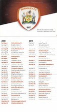 Fixture List - Barnsley 2018/19