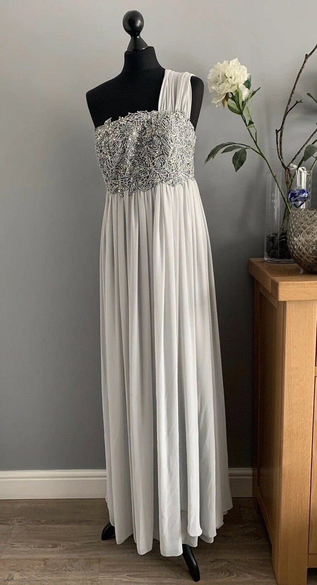 Long silver evening skirt top