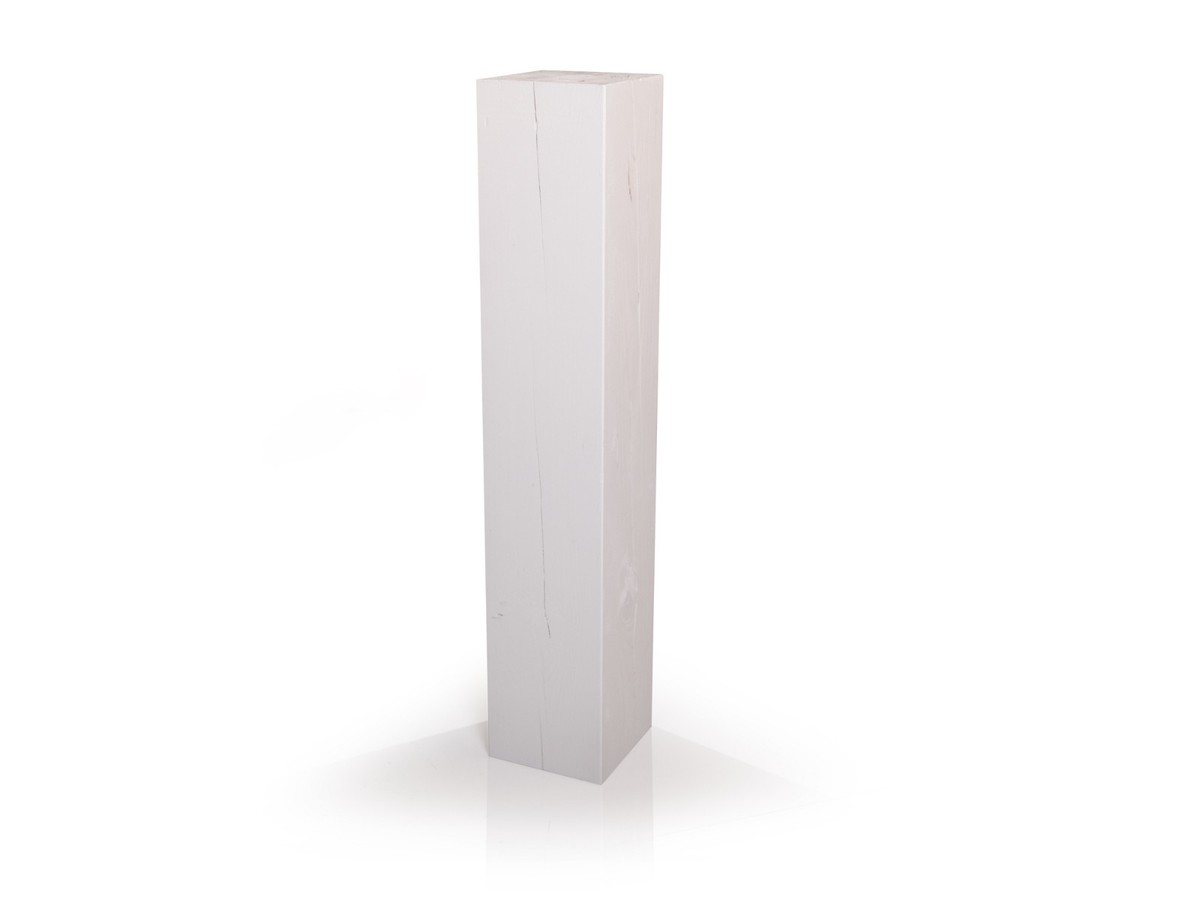 Blumensäule Dekosäule Blumenständer Fichte massiv weiß weiss 19x19 cm Höhe 100cm