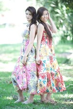 Ribbed Tiered Floral Dresses