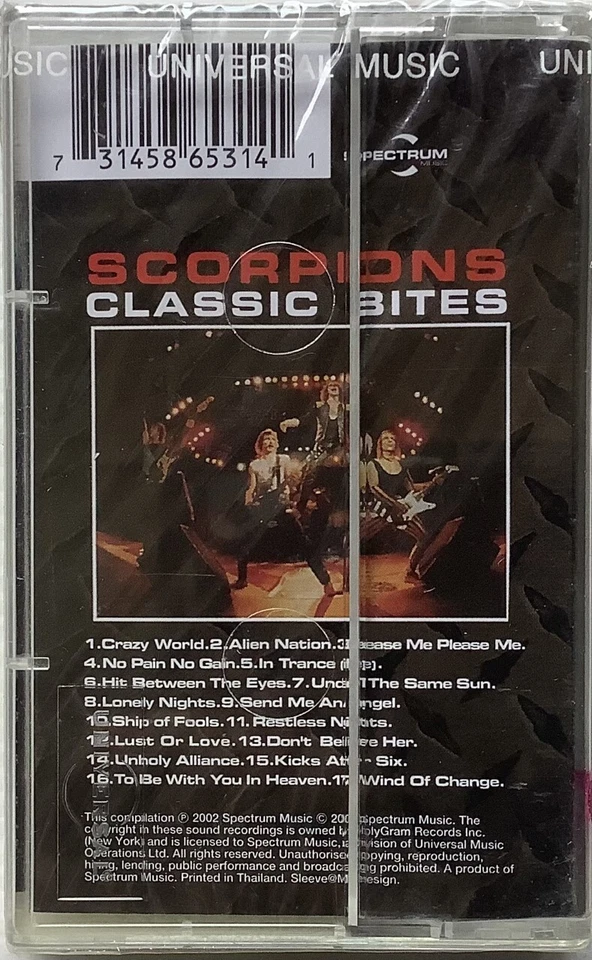 Scorpions Classic Bites Original Thailand Edition Cassette New & Seal - Image 2 of 2