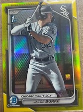 Jacob Burke CWS 2024 Bowman Chrome Prospects Yellow Sapphire Refractor #BCP-116 