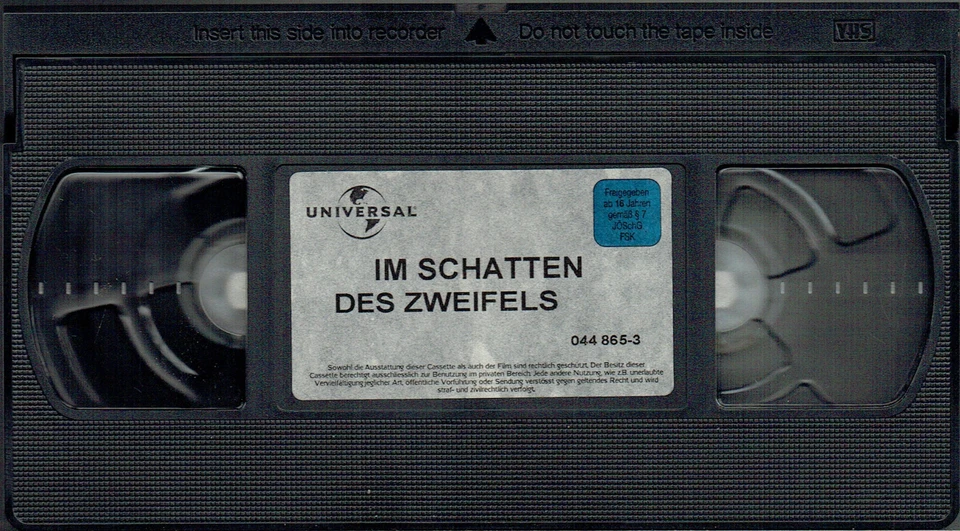 (VHS)  Videokassette - Im Schatten des Zweifels - Teresa Wright, Joseph Cotten - Bild 2 von 2