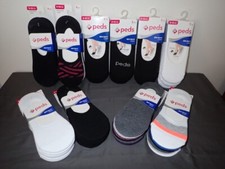 NEW Women s Peds - 6 Pairs - Mid/Low Sport Liner Size 5-10 Choose Style Color