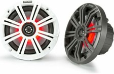 Kicker 45KM654L Marine Audio Boat 6.5" Coaxial Speakers 4 Ohm 7 Color LED Light