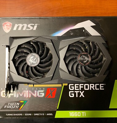 MSI GeForce GTX 1660 TI Gaming 6G 6GB GDDR6 Graphics Card - GTX