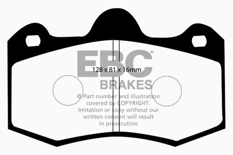 EBC DP4036R Yellowstuff Rear Pads for 2010-18 Lotus Evora, 2013-15 Exige