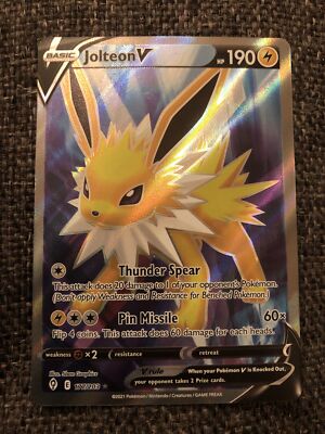 Jolteon V 177/203 Evolving Skies Pack Fresh Full Art Ultra Rare Pokemon Karte