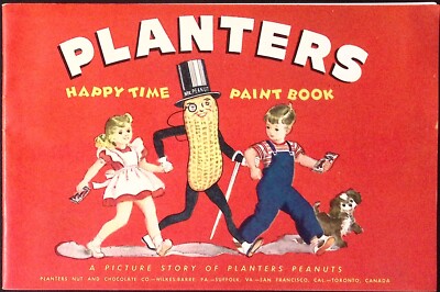 1949 Planters Happy Time Paint Book Planters Peanuts Nut & Chocolate Co Envelope