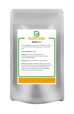 1 kg | BCAA 2:1:1 | geschmacksneutral | L-Leucin | L-Isoleucin | L-Valin