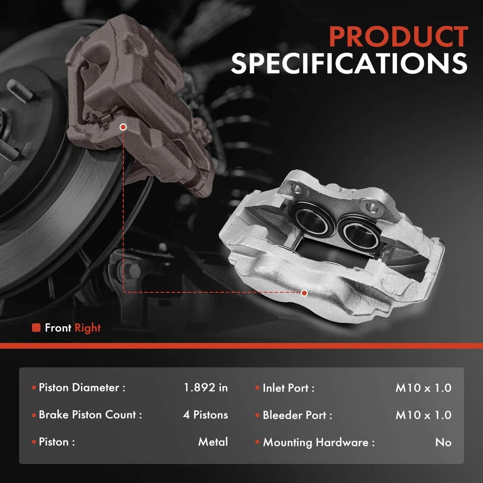 Суппорт дискового тормоза для Jaguar XJS 1976-1996 XJ12 74-92 Vanden Plas передний правый - Изображение 2 из 4