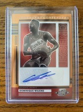 2021-22 Contenders Optic Dominique Wilkins Legendary Orange Auto /25 Hawks